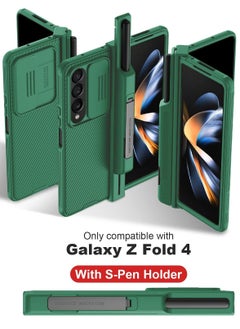 Homeosoobone Case Suitable for Samsung Galaxy Z Fold4 with S Pen Holder and Hinge Protector with Hidden Kickstand and Lens Slider Slim Cover  - Image 2