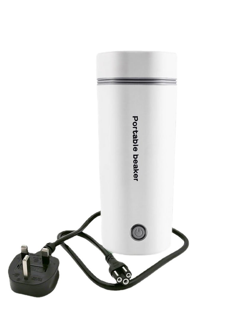 Portable Electric Kettle Stainless Steel Liner Travel Electric Cup Home Mini Heating Teapot Fast Cooking Single Cup Water Heater 350ml Hot Water Bottle White  - Image 1