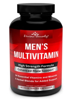 Divine Bounty Mens Multivitamin Daily Multivitamin For Men With Vitamin A C D E K B Complex Calcium Magnesium Selenium Zinc Plus Heart Brain Immune And Men  - Image 2