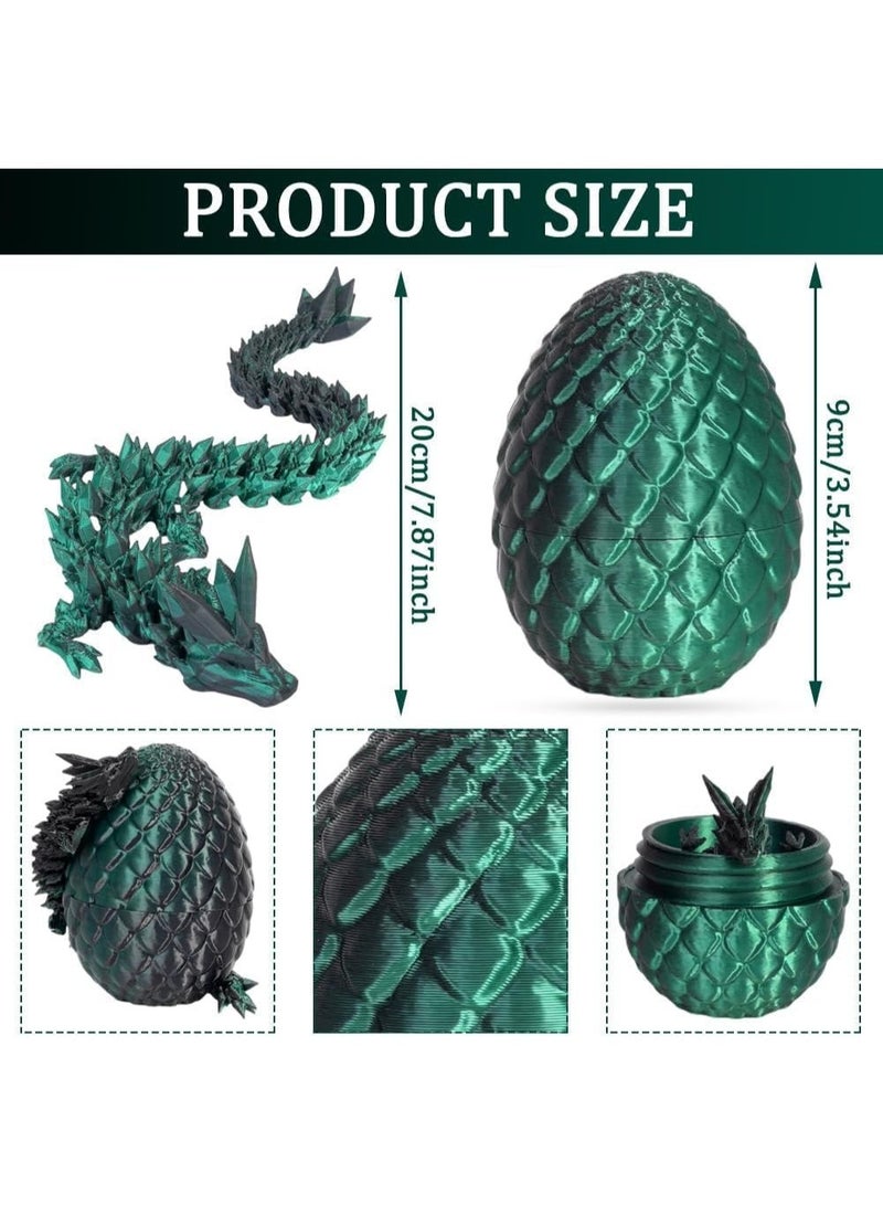 MAGIC VAULT بيضة تنين مطبوعة بتقنية 3D مع تنين داخلها – لعبة فidget تنين كريستالية، بيضة قابلة للجمع غامضة للأطفال والبالغين، هدية ديكور مكتبي خيالي (وردي وأزرق) - Image 2