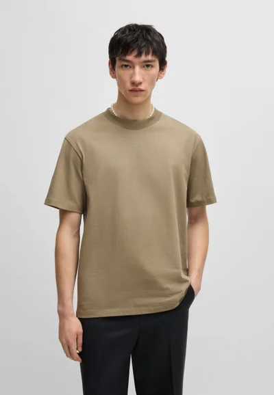 HUGO Relaxed-fit T-shirt in cotton with logo print