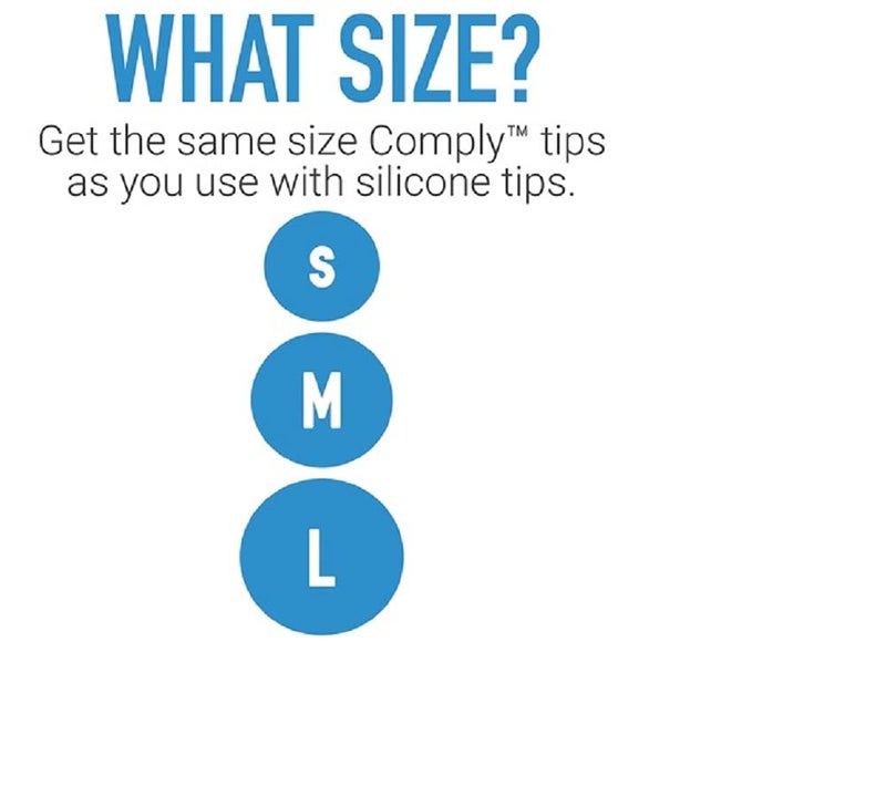 Comply Foam Ear Tips Designed for NuForce, ISOtunes PRO, Q-Jays, Etymotic Research, Westone & Shure, Large, 3 Pairs, Black - Memory Foam Earbud Tips, Earbud Replacement Tips, Made in the USA
