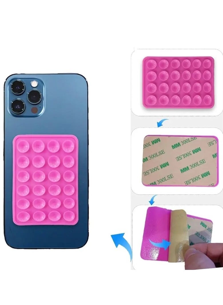Silicone Phone Cases with Suction Cup, Hands Free Fidget Toy Mirror, Shower Phone Holder, Tiktok Videos and Selfies (White)