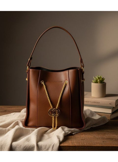 Large divided handbag + 3 straps 22x23