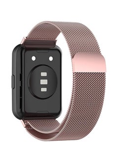 Strap Compatible with Huawei Watch Fit 2 Strap Milanese Steel Watch Band Magnetic Bracelet Strap/(Pink)
