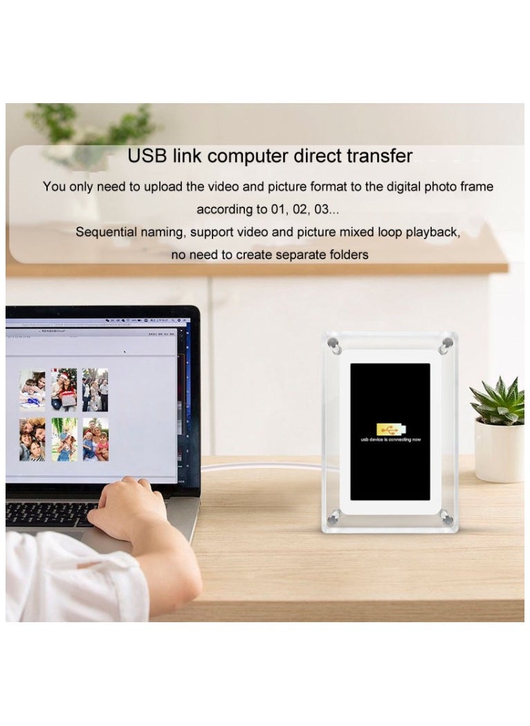 Generic 5 Inch HD Digital Photo Frame Crystal Advertising Player 1080P Motion Video Picture Display Player  - Image 5