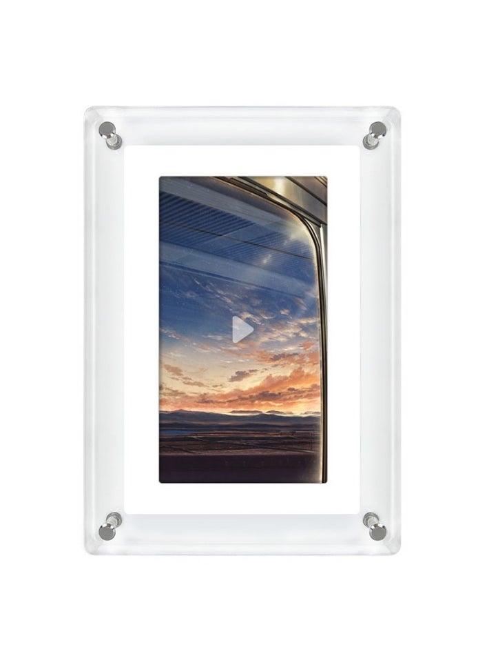 Generic 5 Inch HD Digital Photo Frame Crystal Advertising Player 1080P Motion Video Picture Display Player  - Image 1