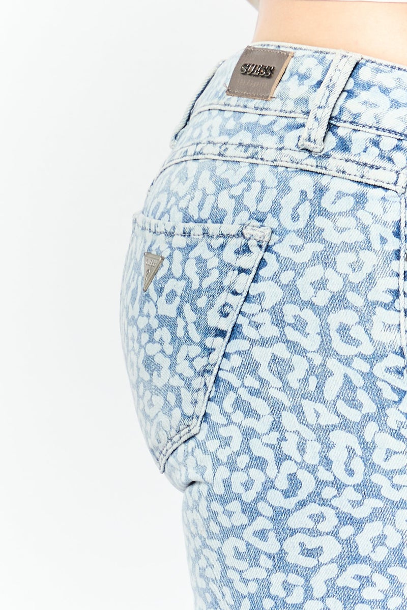GUESS Women Skinny Fit Washed Denim Jeans, Blue - Image 3
