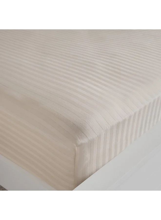 Home Box Hamilton Satin Striped King Fitted Sheet 200 x 36 x 180 cm