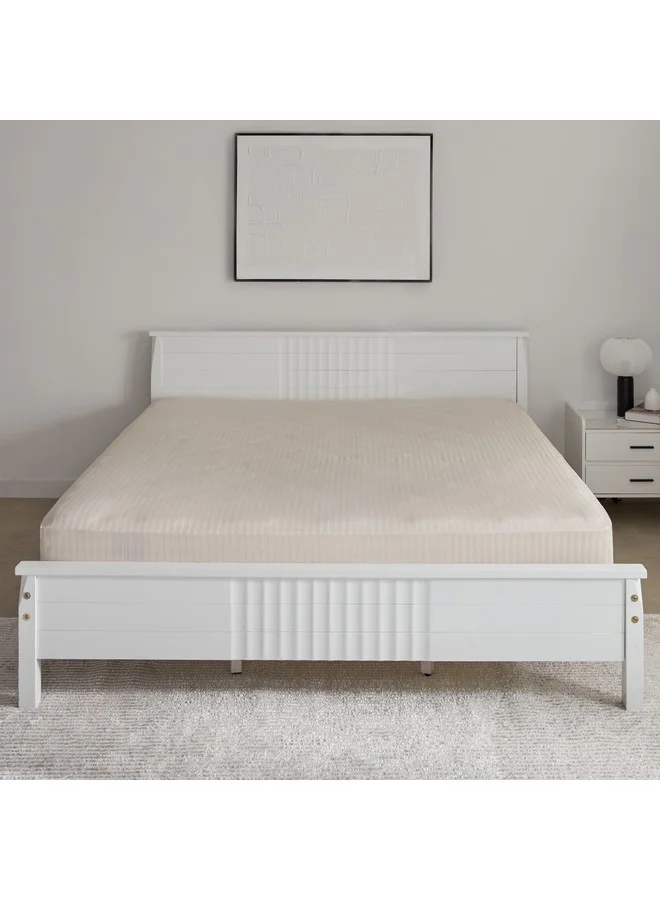 Home Box Hamilton Satin Striped King Fitted Sheet 200 x 36 x 180 cm