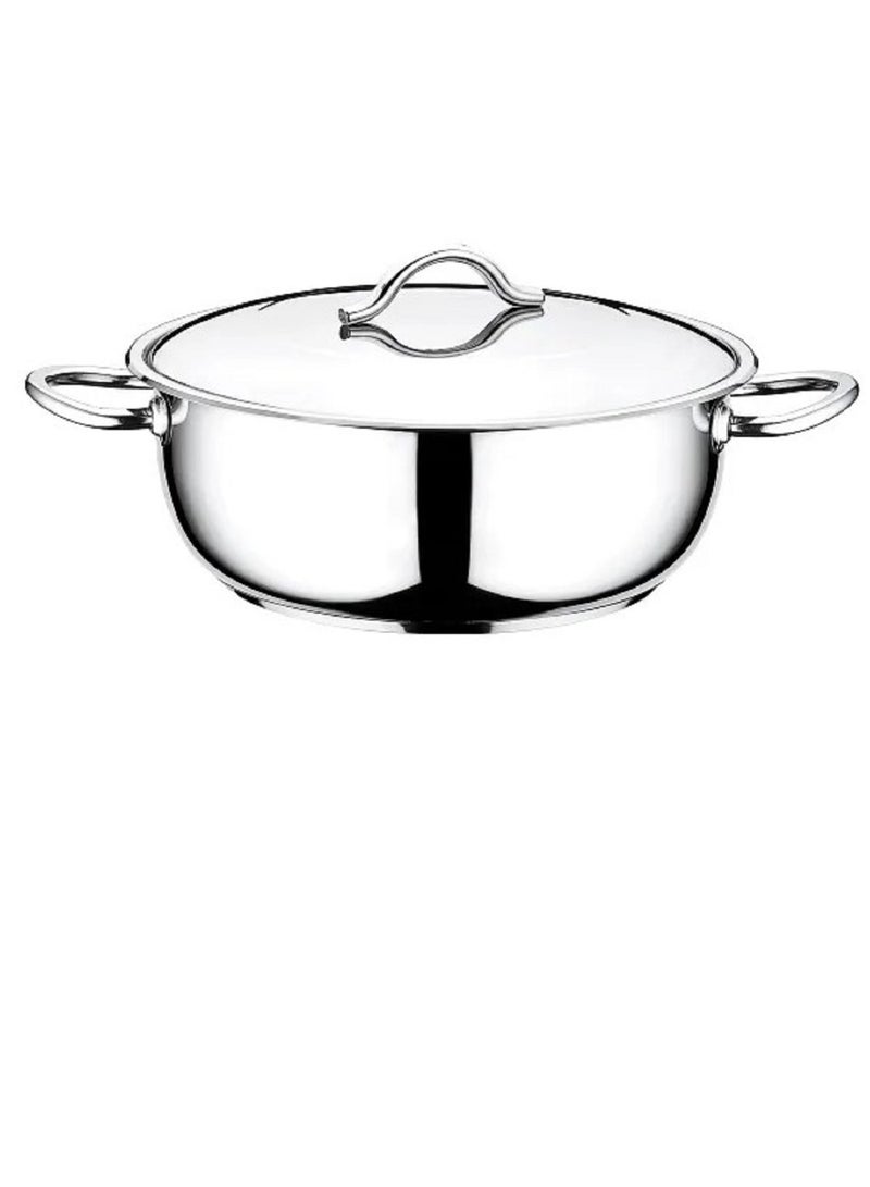 طنجره مسطحه ستانلس ستيل مقاس 34 سم - صناعه تركيه