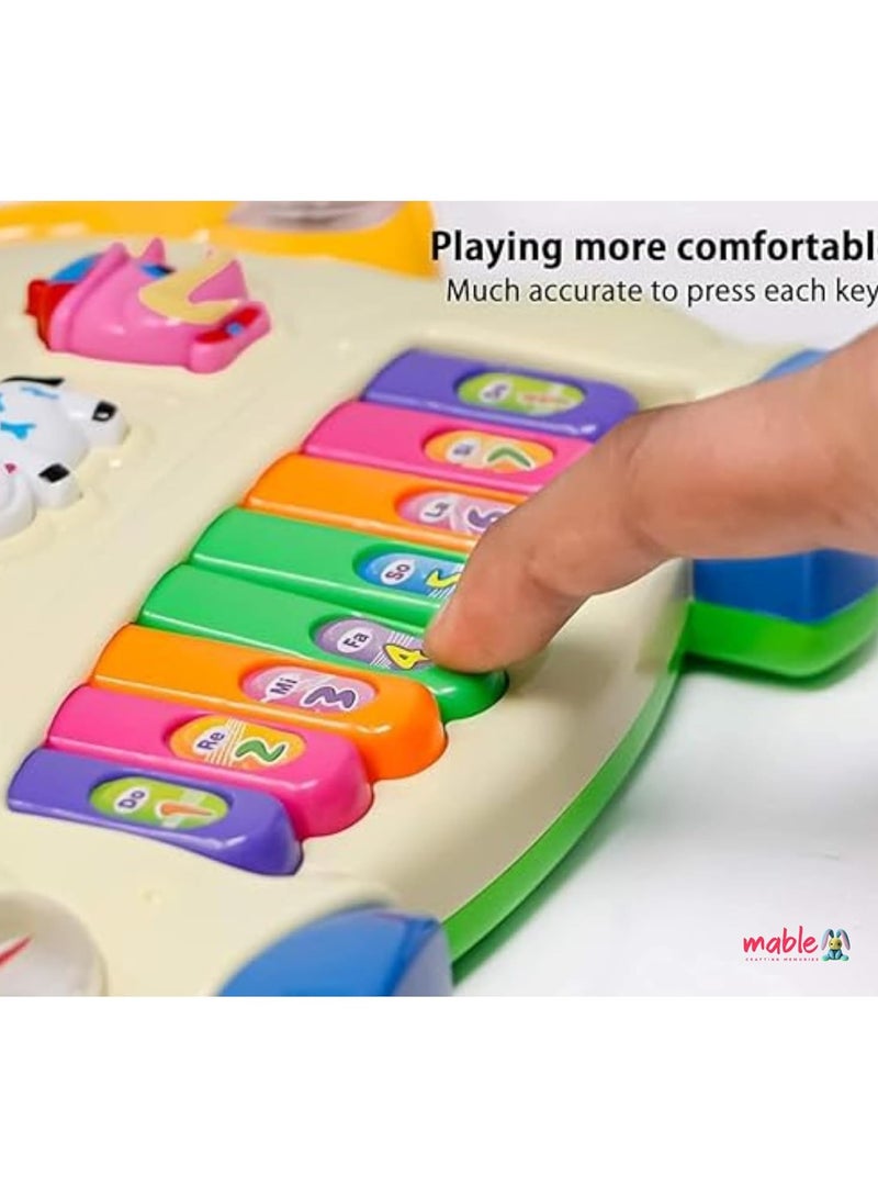 Musical RABIT Piano Toy with Flashing Light & Sound for Kids, Early Development Musical Toy Plastic with 3 Modes - Image 3