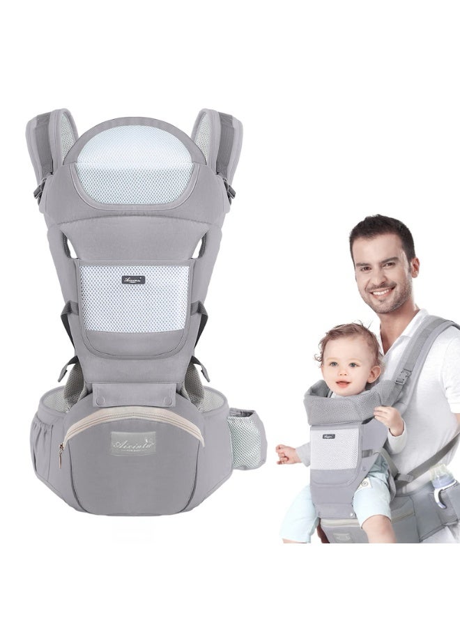 Toriseek Baby Carrier with Hip Seat, Multi-Functional 9 in 1 Baby Carrier Newborn to Toddler for All Seasons, Baby Backpack Carrier for Toddler, Infant Newborn, Multifunctional Carrier - Image 1