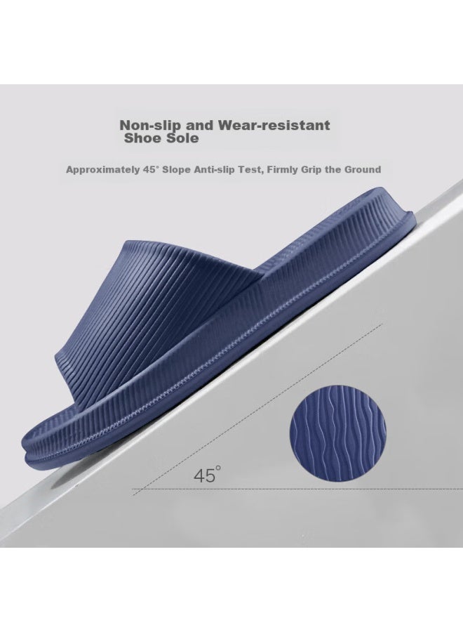 GUOLUOFEI Guoluofei Thick-soled Anti-slip Bathroom Slippers For Men And Women, Summer Shower Sandals, Indoor Slides, Black, Size 42-43  - Image 4