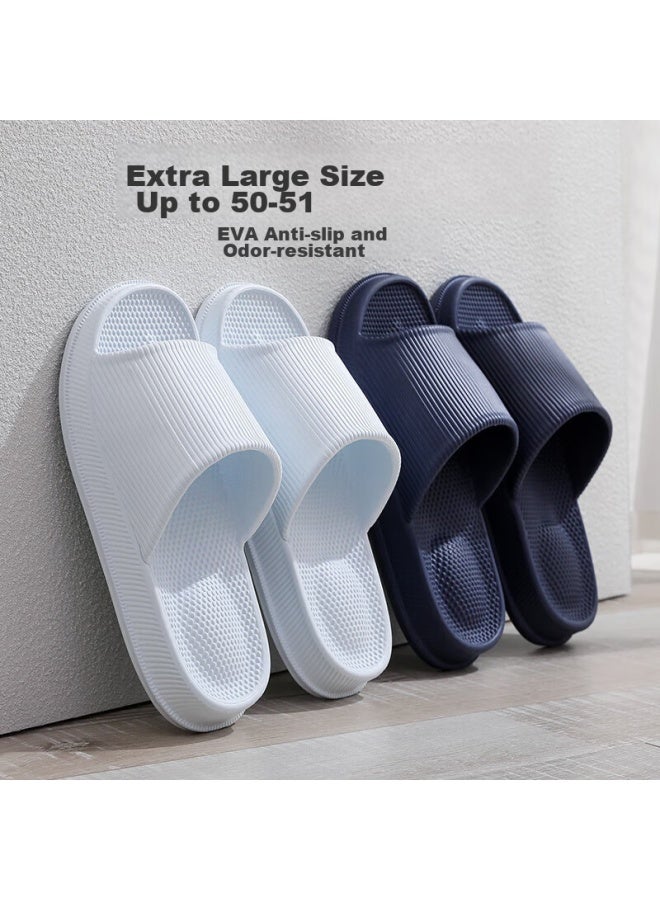 GUOLUOFEI Guoluofei Thick-soled Anti-slip Bathroom Slippers For Men And Women, Summer Shower Sandals, Indoor Slides, Black, Size 42-43  - Image 5