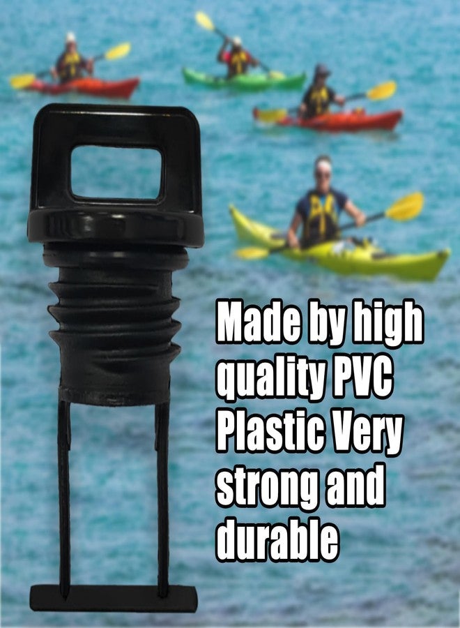 TBESEVENXT Black Plastic Hull Drain Plug Kit Replacement for Kayak Canoe Boat Drain Holes Plugs Accessories 6 Pcs - Image 5