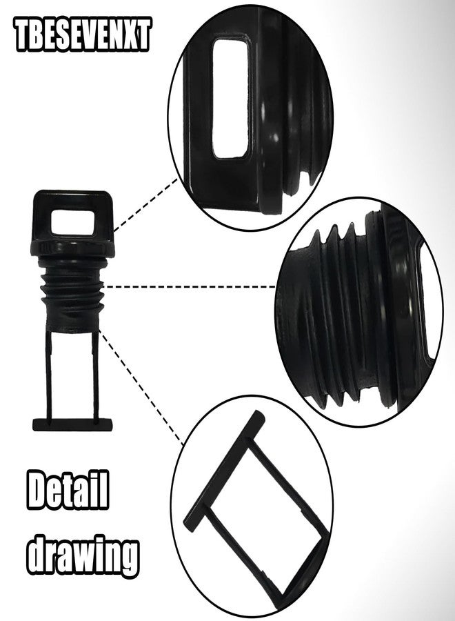 TBESEVENXT Black Plastic Hull Drain Plug Kit Replacement for Kayak Canoe Boat Drain Holes Plugs Accessories 6 Pcs - Image 2