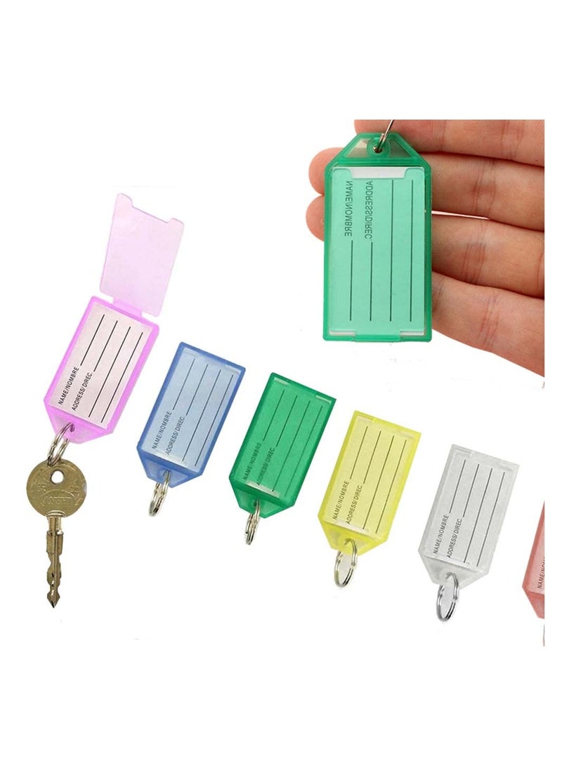 60 Assorted Plastic Key Tags Durable Luggage Label Tags with Split Ring Suitable for IDs Keys and Travel - Image 2