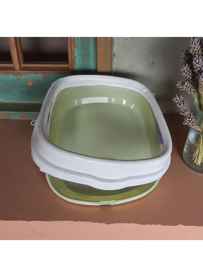 Foldable Portable Cat Litter Box Lightweight Splash Proof Design Collapsible Green - Image 4