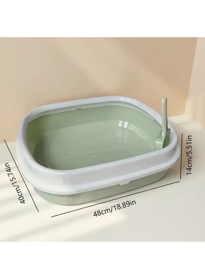 Foldable Portable Cat Litter Box Lightweight Splash Proof Design Collapsible Green - Image 3