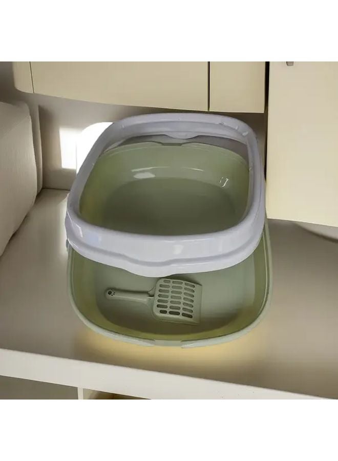 Foldable Portable Cat Litter Box Lightweight Splash Proof Design Collapsible Green - Image 5