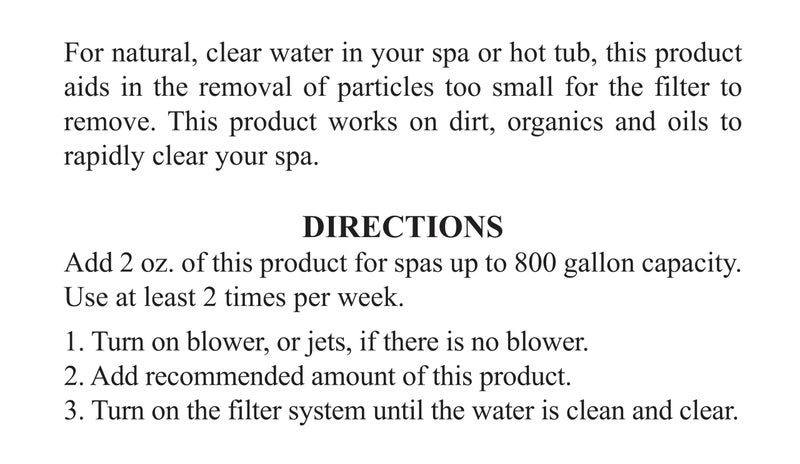 SpaChoice 1-Quart Premium Clear and Sparkle Hot Tub Clarifier, Spa Clarifier Hot Tub, Made in USA - Image 3