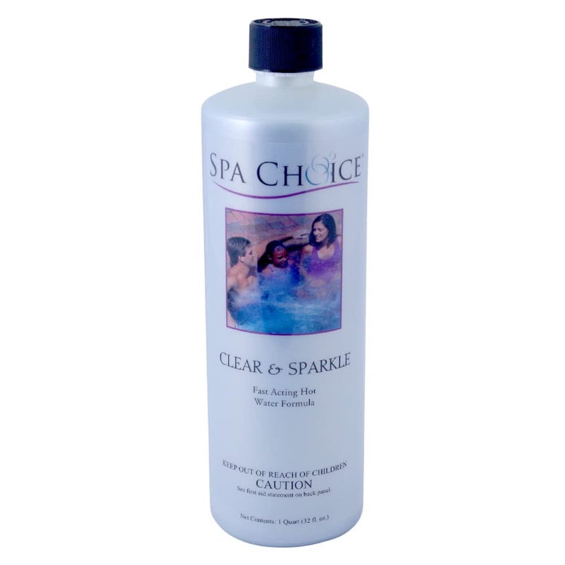 SpaChoice 1-Quart Premium Clear and Sparkle Hot Tub Clarifier, Spa Clarifier Hot Tub, Made in USA - Image 1