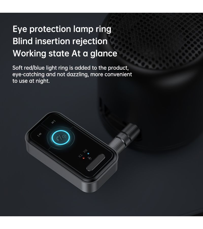 Black 53 Wireless Audio Adapter with Screen Display and TF Card Support - Image 3