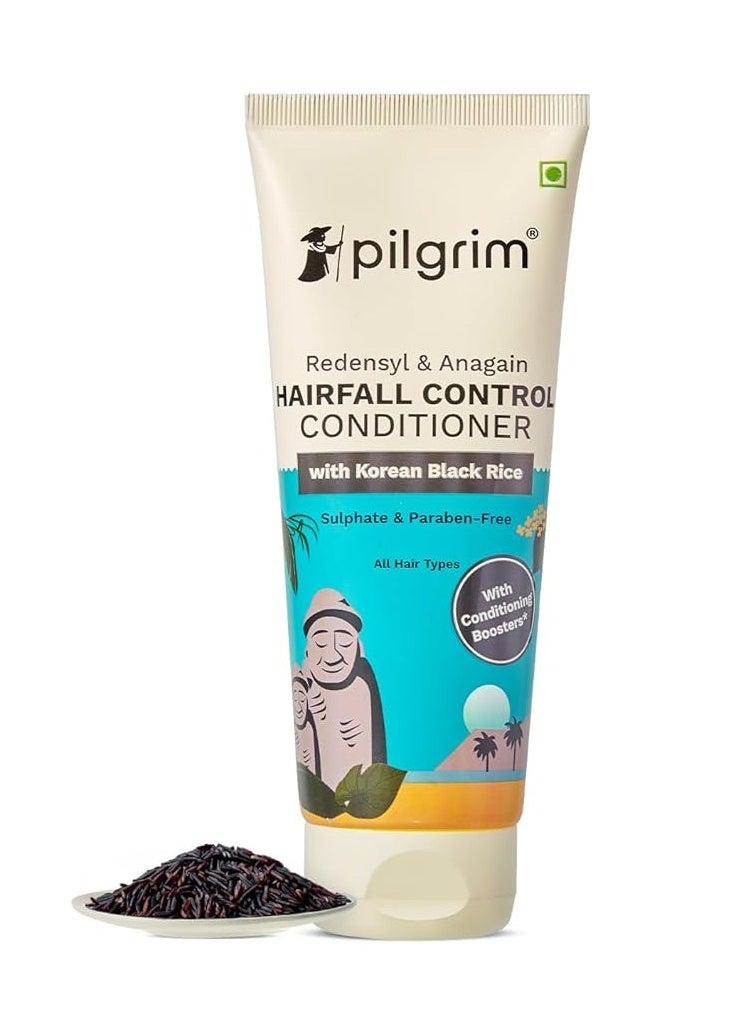 PILGRIM Pilgrim Redensyl & Anagain Conditioner Hairfall Control (200ml) with Black Korean Rice  - Image 1