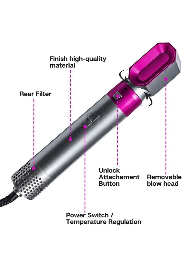 Styler 5 in 1 Hair Dryer Hot Air Brush Styler Negative ​Ion Hair Straightener Volumizer Hair Curler Hot Air Wrap Comb Brush(UK) - Image 4