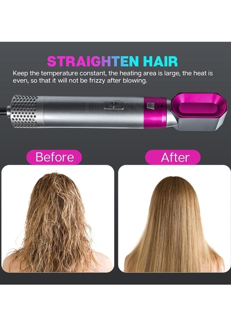 Styler 5 in 1 Hair Dryer Hot Air Brush Styler Negative ​Ion Hair Straightener Volumizer Hair Curler Hot Air Wrap Comb Brush(UK) - Image 3