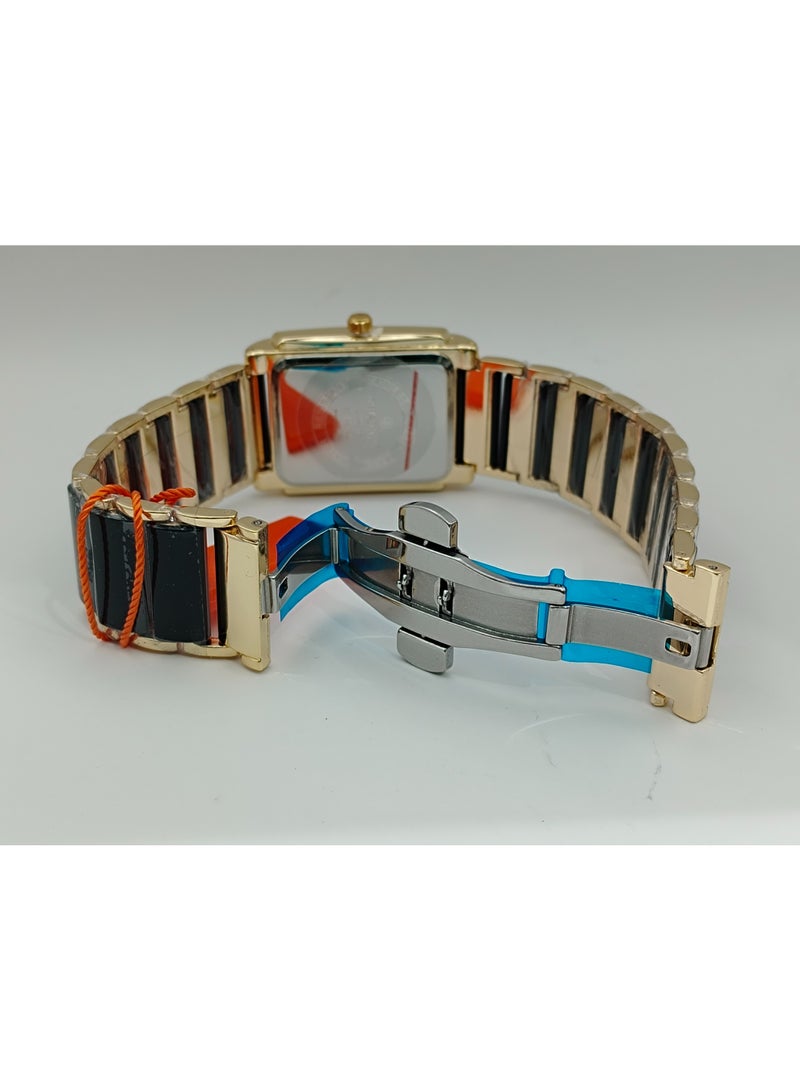 شادو ساعات زوجية شادو فاخرة - طقم أنيق بتصميم مستطيل ولون ثنائي - Image 3