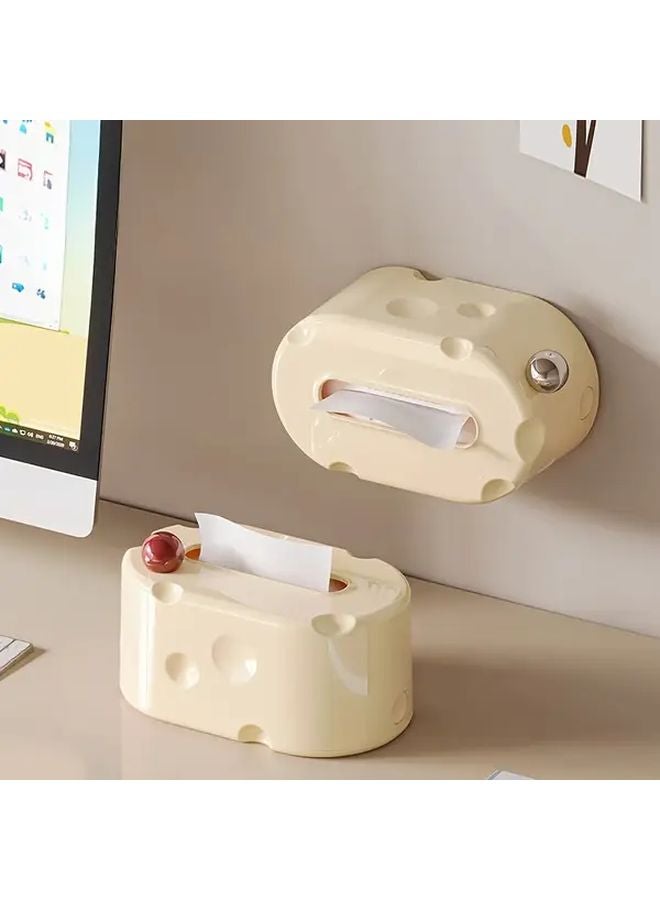 Modern Tissue Box Holder Style One No Drill Adhesive Installation Plastic Paper Roll Dispenser - Image 3