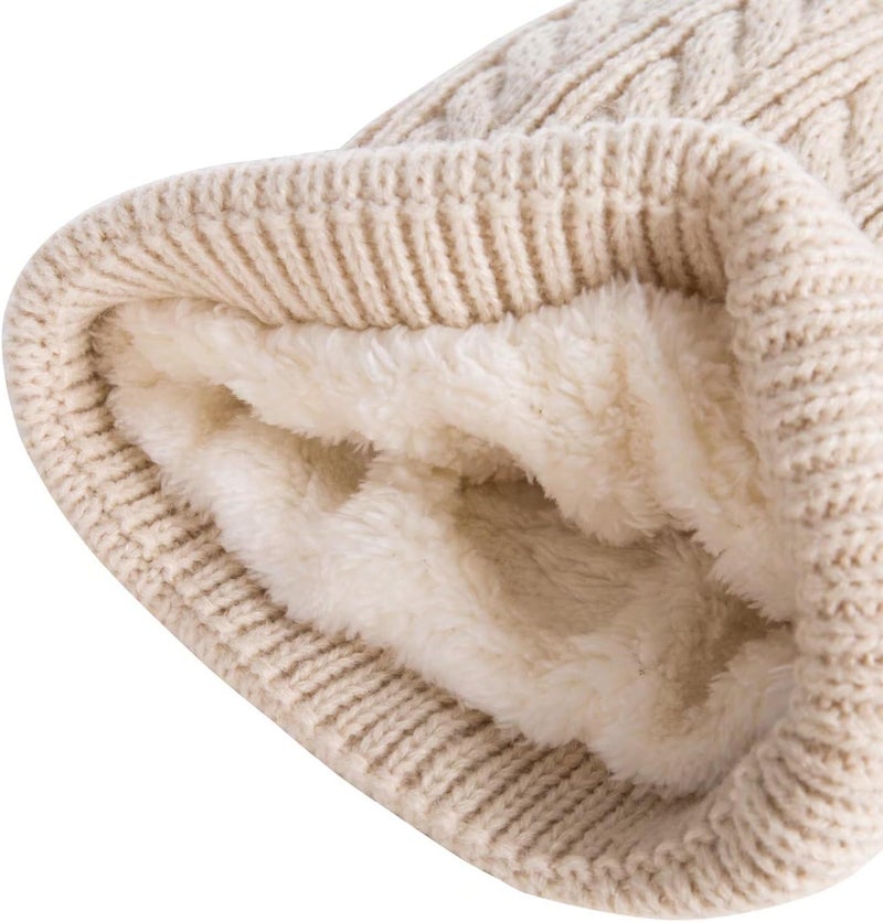 Alepo Kids Winter Beanie Hat, Children's Warm Fleece Lined Knit Thick Ski Cap with Pom Pom for Boys Girls - Image 5
