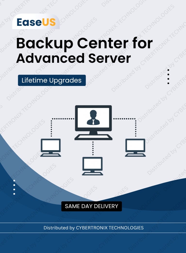 EaseUS Backup Center for Advanced Server | Unlimited Devices for Lifetime | Digital License | SAME DAY DELIVERY