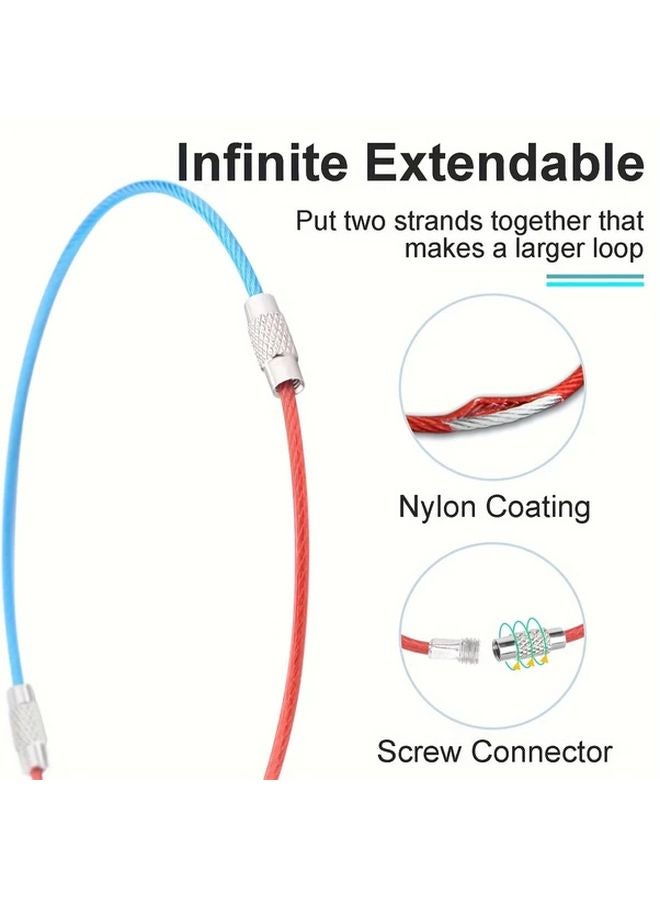 10 حزمة من حلقات المفاتيح الفولاذية المقاومة للصدأ الفضية الثقيلة المقاومة للصدأ - Image 4