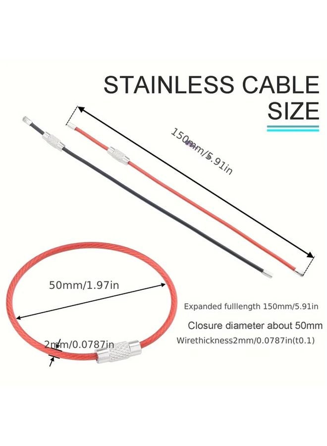 10 حزمة من حلقات المفاتيح الفولاذية المقاومة للصدأ الفضية الثقيلة المقاومة للصدأ - Image 5