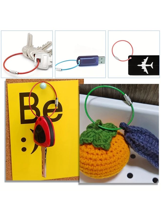 10 حزمة من حلقات المفاتيح الفولاذية المقاومة للصدأ الفضية الثقيلة المقاومة للصدأ - Image 3