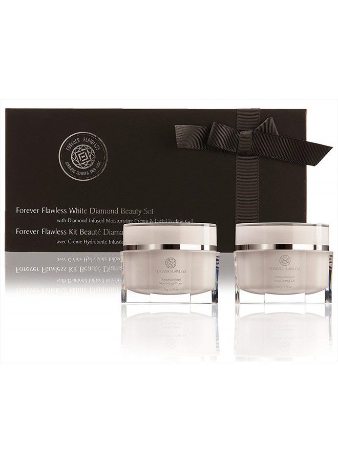 Forever Flawless Facial Peeling Gel and Moisturizing Cream. Two-Step Face Treatment. SPA Exfoliation at Home and Optimal Hydration for a Flawless Look - Image 1