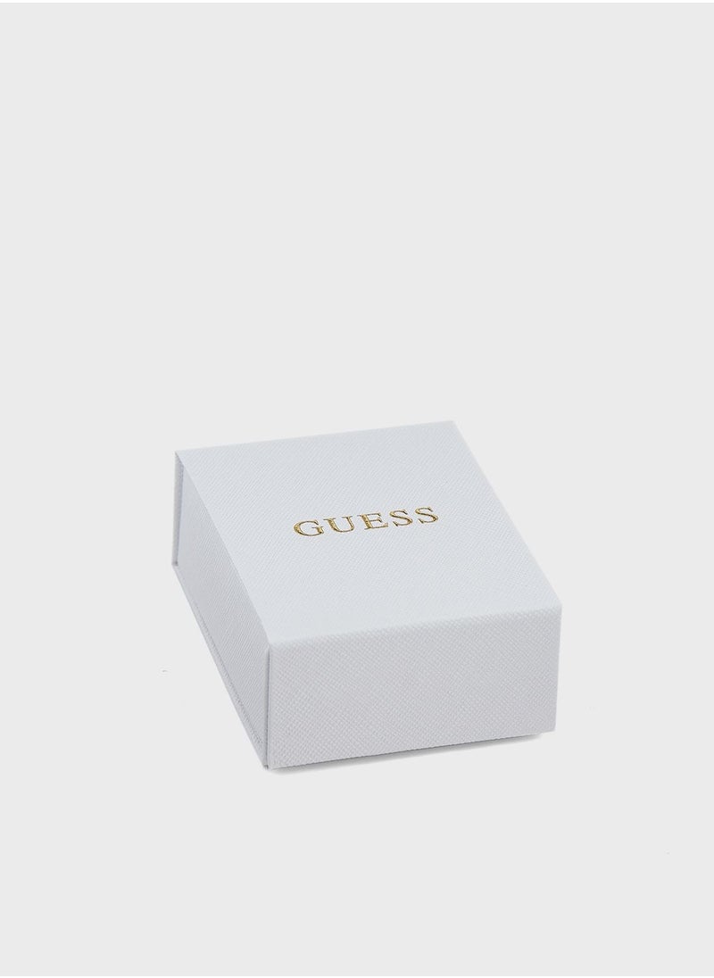 GUESS - Crystal Heart Stud Earrings - Image 1
