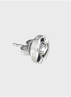 GUESS Crystal Heart Stud Earrings  - Image 2