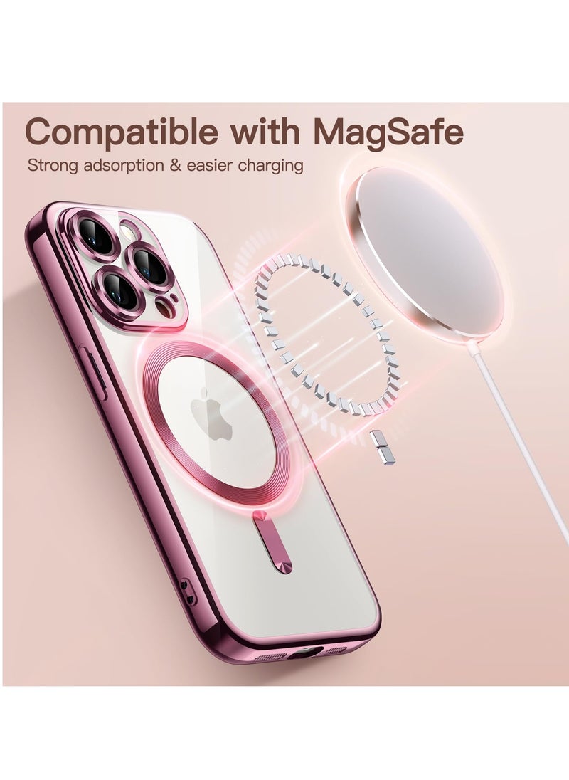 Houmt iPhone 15 Pro Case Electroplated Magnetic Case Support Wireless Charging Transparent Camera Lens Protector Shockproof iPhone 15 Pro Magsafe Cover 6.1 Inch  - Image 4