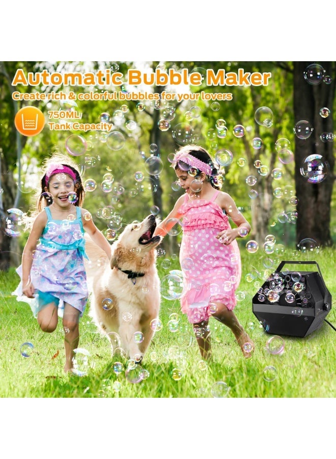 Joyeworld Bubble Machine, Upgraded Wireless Portable Bubble Machine,Automatic Bubble Maker,Bubbles Blower for Indoor Outdoor Birthday Party(Single Wheel, Remote Control) - Image 5