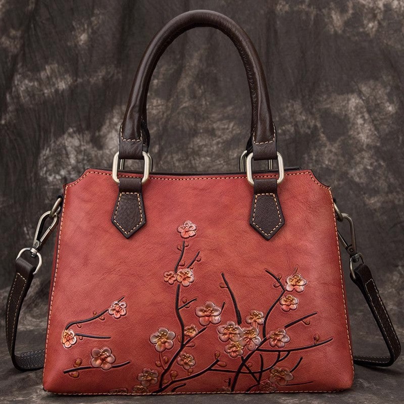 Genuine Leather Women'S Bag Vintage Handbag First Layer Cowhide Shoulder Messenger Bag Fashion Texture Shoulder Bag - Image 2