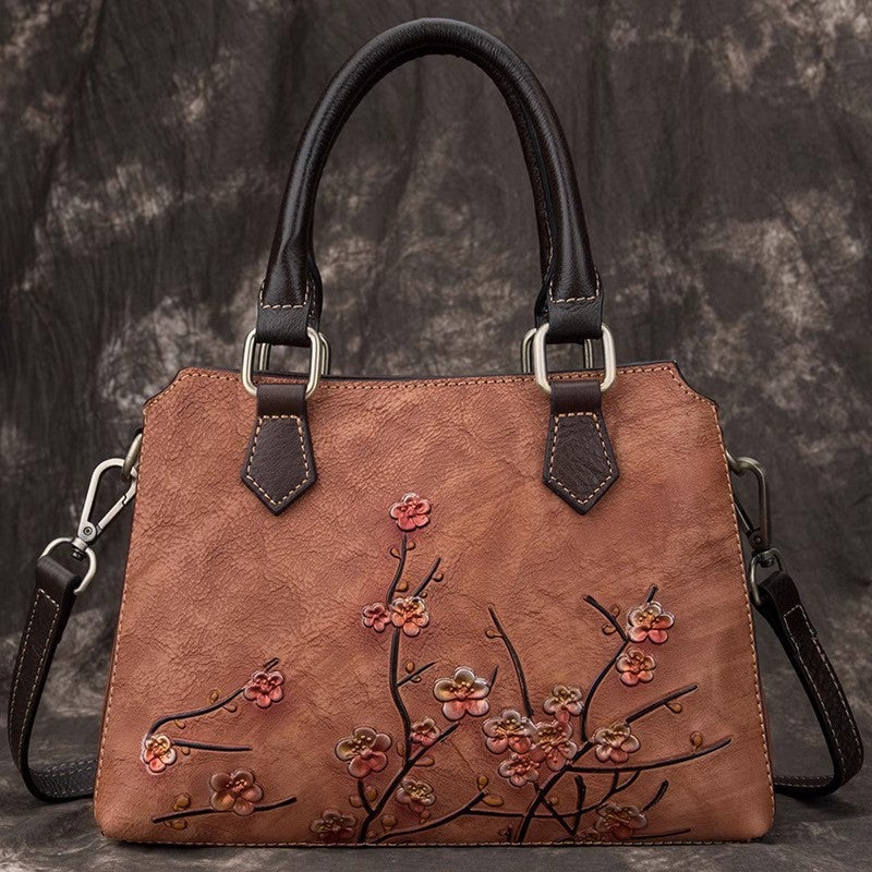 Genuine Leather Women'S Bag Vintage Handbag First Layer Cowhide Shoulder Messenger Bag Fashion Texture Shoulder Bag - Image 4