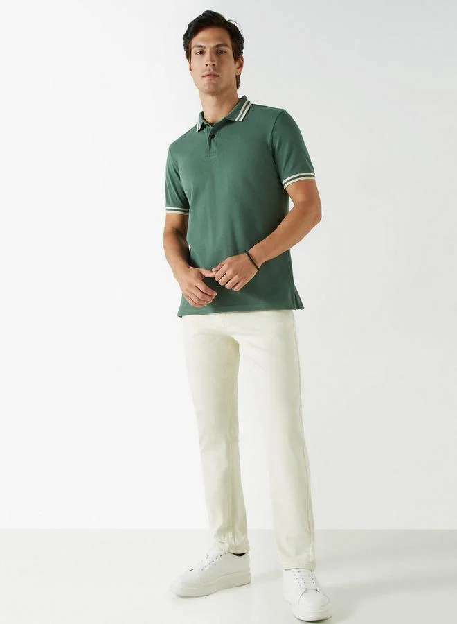Splash FAV Polo T-shirt with Button Closure and Short Sleeves