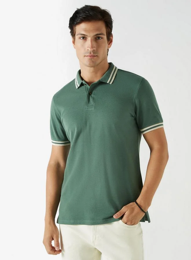 Splash FAV Polo T-shirt with Button Closure and Short Sleeves
