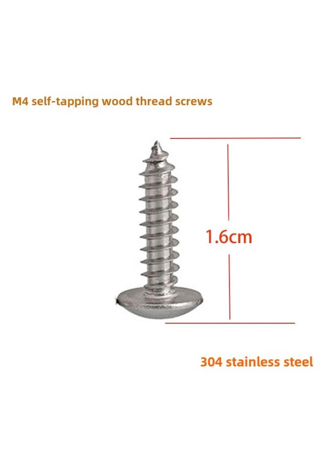 304 Stainless Steel Single-sided Pipe Clamp Wire Clip Cable Clamp Single-sided Horse Card Crimping Buckle Fixing Piece Wire Matching-Specifications And Models:M4 * 16 Long Screw 304 Stainless Steel  - Image 1