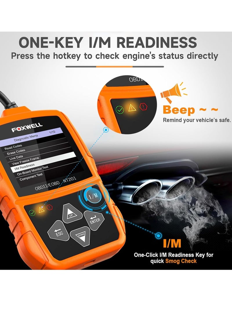 فوكسويل ماسح ضوئي OBD OBD2 للسيارات - أداة قراءة رمز OBDII للتشخيص لعدة ماركات سيارات، تشخيص OBD 2 - Image 3