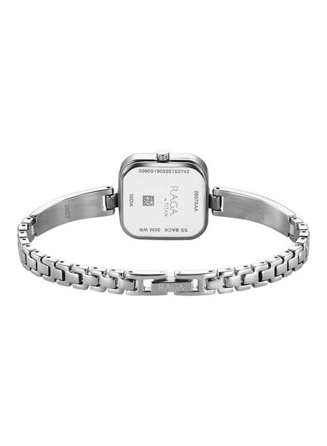 Titan Raga Analogue silver square dial silver Strap watch for Women - Image 5